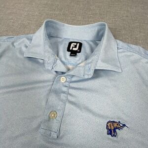 FootJoy Alabama University Crimson Tide Golf Polo Shirt Men Medium Blue Elephant